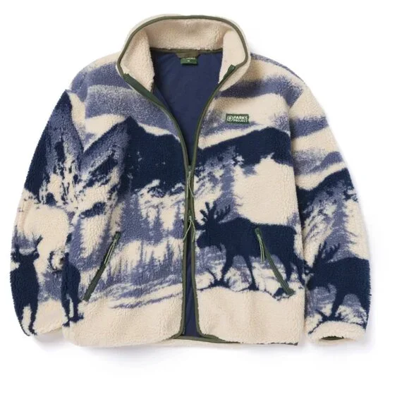 SOLD!!! NWT Parks Project Acadia Moose Full Zip High Pile Fleece XXL - Picture 5 of 6